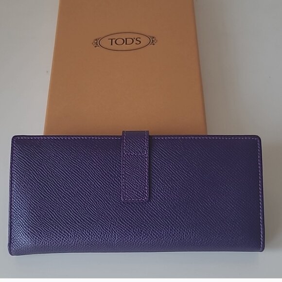 TOD'S Purple Continental Flap Wallet - Picture 6 of 14